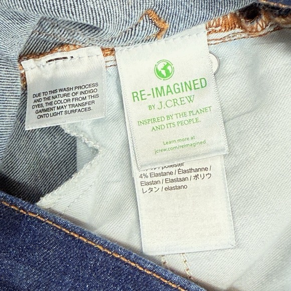 J.CREW Women's Size 27 9" Toothpick Stretch Skinny Blue Jeans High-rise Zip Fly - Picture 12 of 13